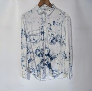 Mossimo Tie-Dye Pearl Snap Shirt Size M